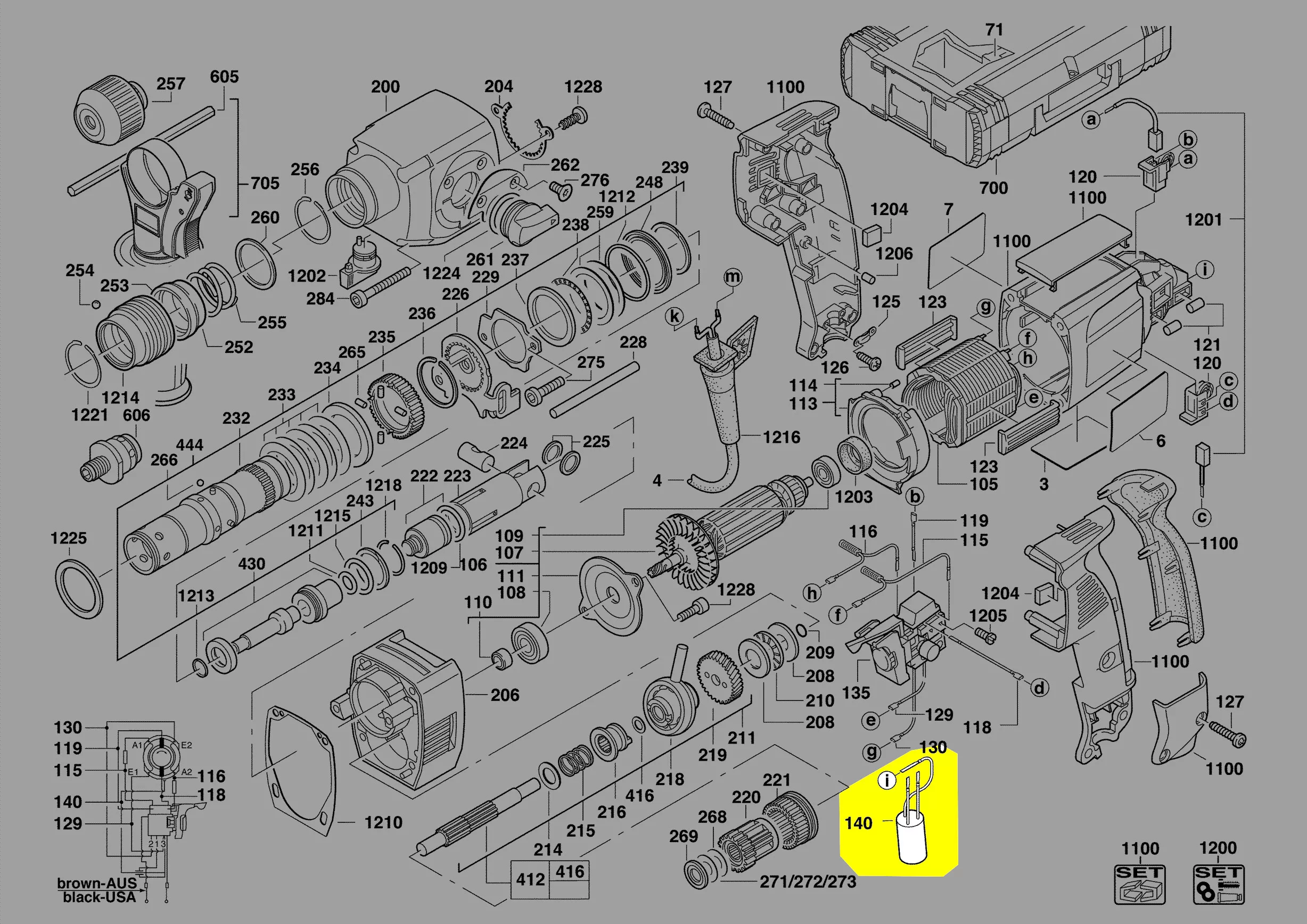 Condensateur réf. 4931276760 AEG